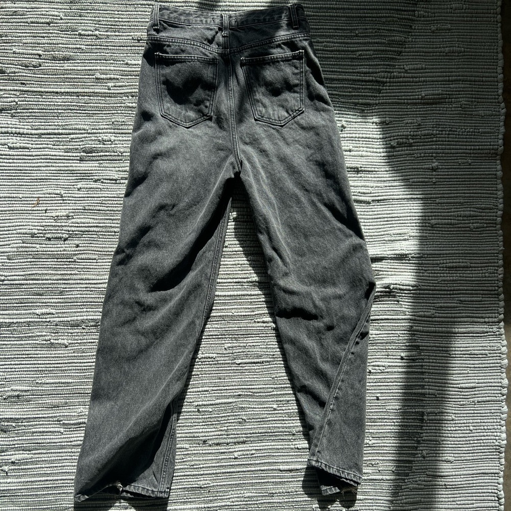 12th Tribe: Brooklyn Washed Black Slash Boyfriend Jeans - Picture 12 of 16